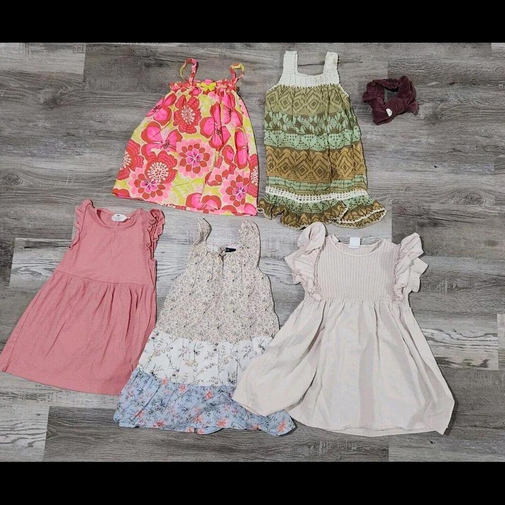Girls Dresses 3t And 3/4 Zara Gap Summer Sun Short Sleeve Tank Floral